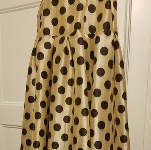 Shabby Apple Gold High waisted Floor Length skirt